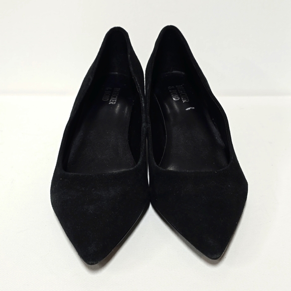 Bleecker and Bond Suede Metallic Heel Shoes - Picture 3 of 8